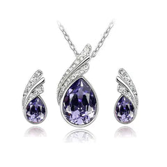 Crystal Earring and Necklace Jewelry Set