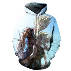 3D Anime Print Hoodie with Pocket for Men