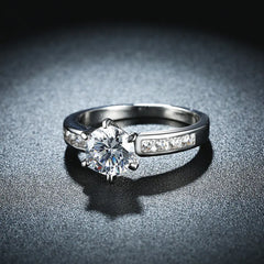 Platinum Six-Prong Ring Jewelry