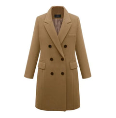 Mid-Length Wool Blend Trench Coat Outerwear