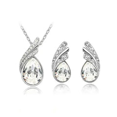 Crystal Earring and Necklace Jewelry Set