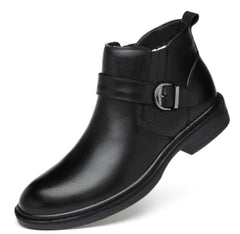 Plush Cowhide Cotton Business Boots Leather Shoes
