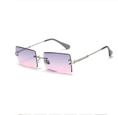 Frameless Sunglasses with Edge Cut Design