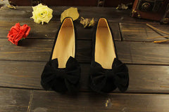 Women's Flat Loafers with Bow - Size 40-43