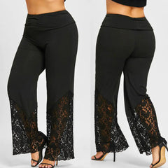 Women's High-Waist Wide Leg Fitness Trousers
