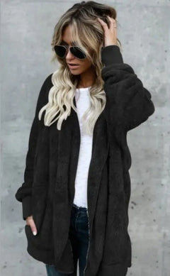 Faux Fur Coat, Warm Cotton Jacket, Furry Outerwear