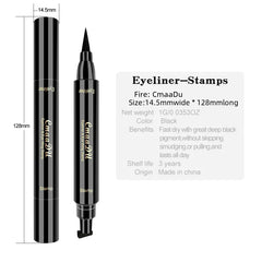 CmaaDU Dual-Ended Wing Stamp Eyeliner Pen