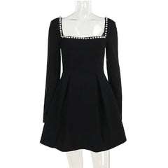 Jane Dress with Pearl Square Neck (One Piece)