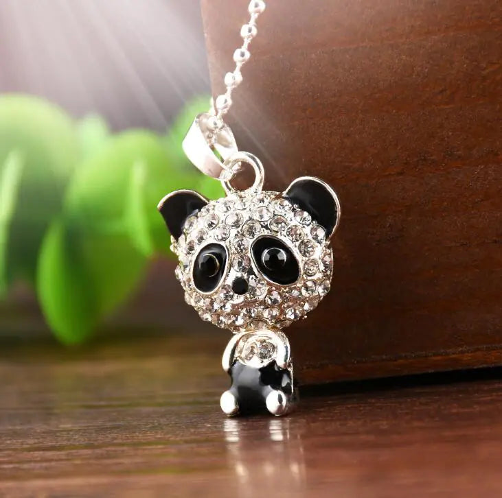 Panda Necklace - Long Pendant Jewelry