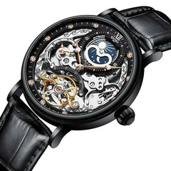 Swiss Mechanical Watch, Waterproof Dual Time, Men's Watch