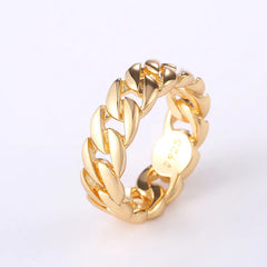 Copper Plated Two-Color Chain Ring
