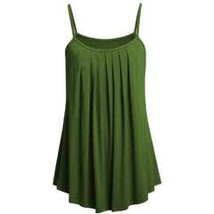 Super Chiffon Women's Pleated Summer Tank Top