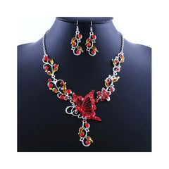 Butterfly Love Necklace Jewelry Set