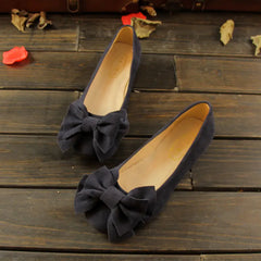 Women's Flat Loafers with Bow - Size 40-43