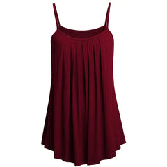 Super Chiffon Women's Pleated Summer Tank Top