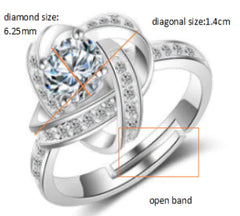 S925 Silver Diamond Ring Jewelry