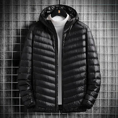 Men's Warm Lightweight White Duck Down Jacket