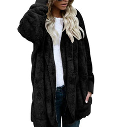 Faux Fur Coat, Warm Cotton Jacket, Furry Outerwear