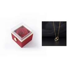 Fashion Acrylic Rotating Rose Jewelry Box