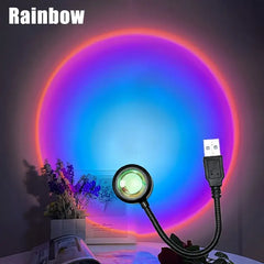 Energy Efficient Sunset Lamp with 7 Color LED Lighting