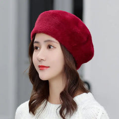 Mink Velvet Warm Fashion Pumpkin Painter Hat