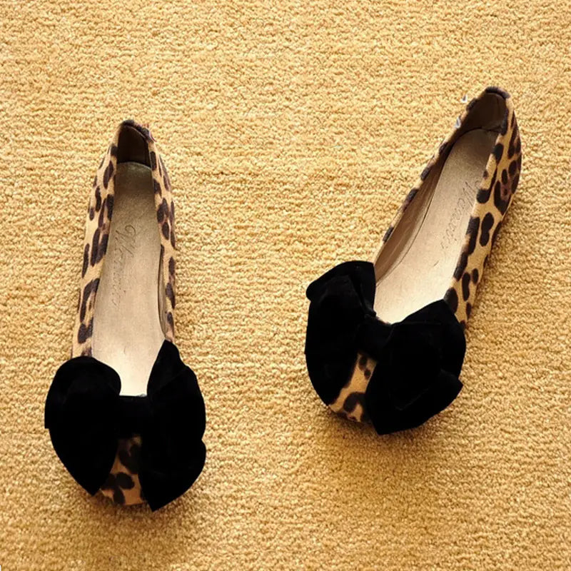 Women's Flat Loafers with Bow - Size 40-43