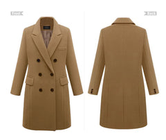 Mid-Length Wool Blend Trench Coat Outerwear