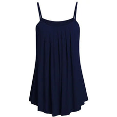 Super Chiffon Women's Pleated Summer Tank Top