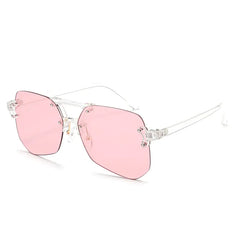 Irregular Gray Ant Frameless Sunglasses for Men & Women