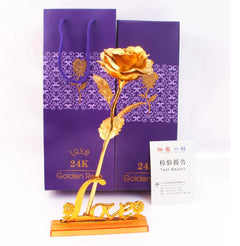 24K Gold Foil Rose - Valentine's Day Gift