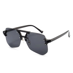 Irregular Gray Ant Frameless Sunglasses for Men & Women