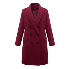 Mid-Length Wool Blend Trench Coat Outerwear