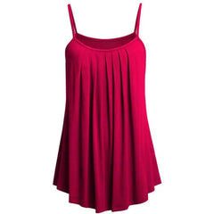 Super Chiffon Women's Pleated Summer Tank Top